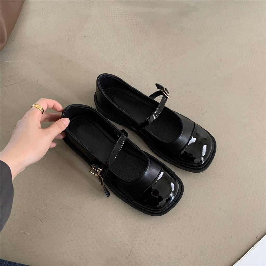 Mô tả Giày búp bê nữ Lolita mũi vuông FAROSA - V1 giày marry đế 2cm phối da cực phong cách - 2