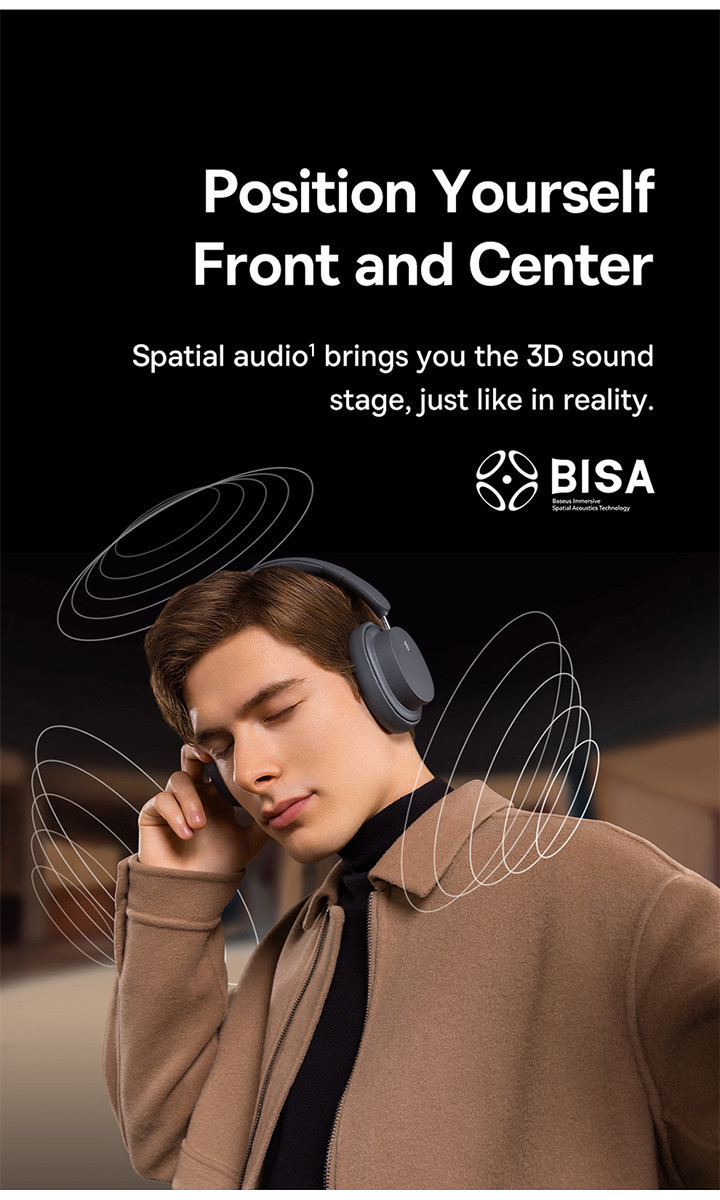 Mô tả Tai nghe Bluetooth chụp tai Baseus Bowie D05 không dây Bluetooth 5.3 chống ồn ANC 70h - 2
