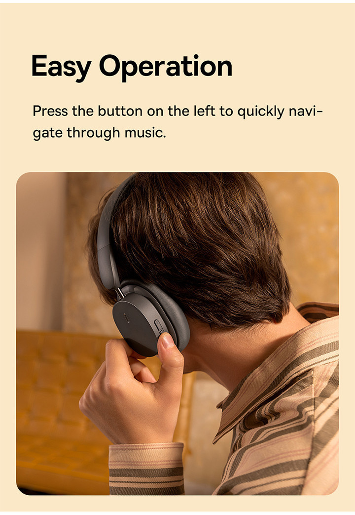 Mô tả Tai nghe Bluetooth chụp tai Baseus Bowie D05 không dây Bluetooth 5.3 chống ồn ANC 70h - 10