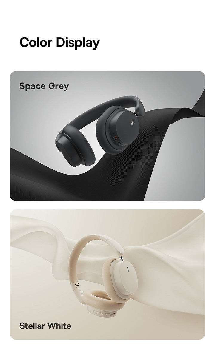 Mô tả Tai nghe Bluetooth chụp tai Baseus Bowie D05 không dây Bluetooth 5.3 chống ồn ANC 70h - 12