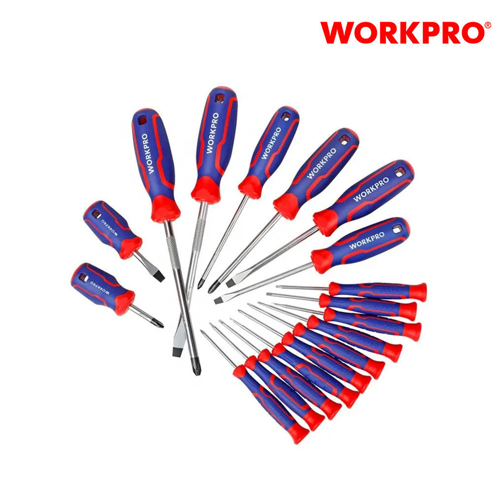 Bộ Tua vít 18cái Workpro-WP200506 gồm các tua vít đầu hình hoa khế,đầu ...