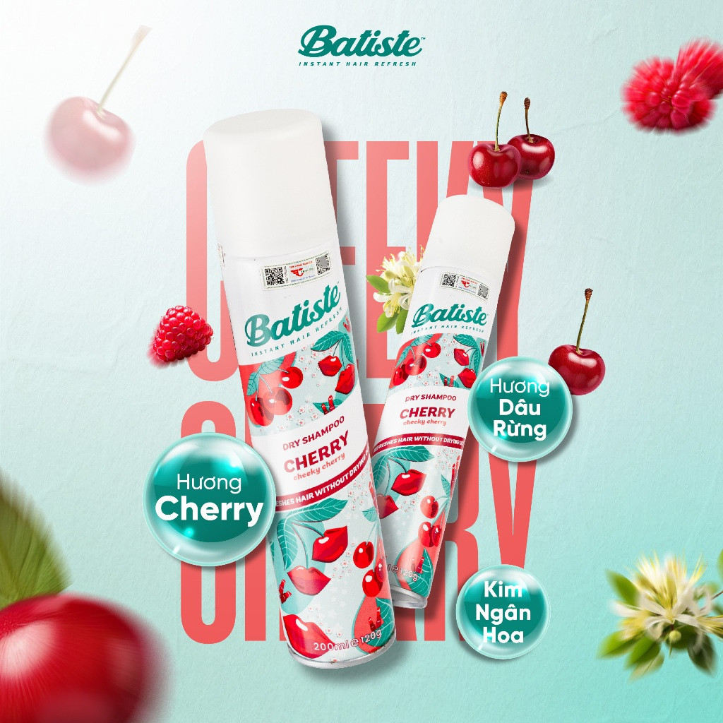 Mô tả Dầu gội khô Batiste Dry Shampoo, giúp làm tóc bồng bềnh, loại bỏ dầu thừa, bết dính - 200ml - 10