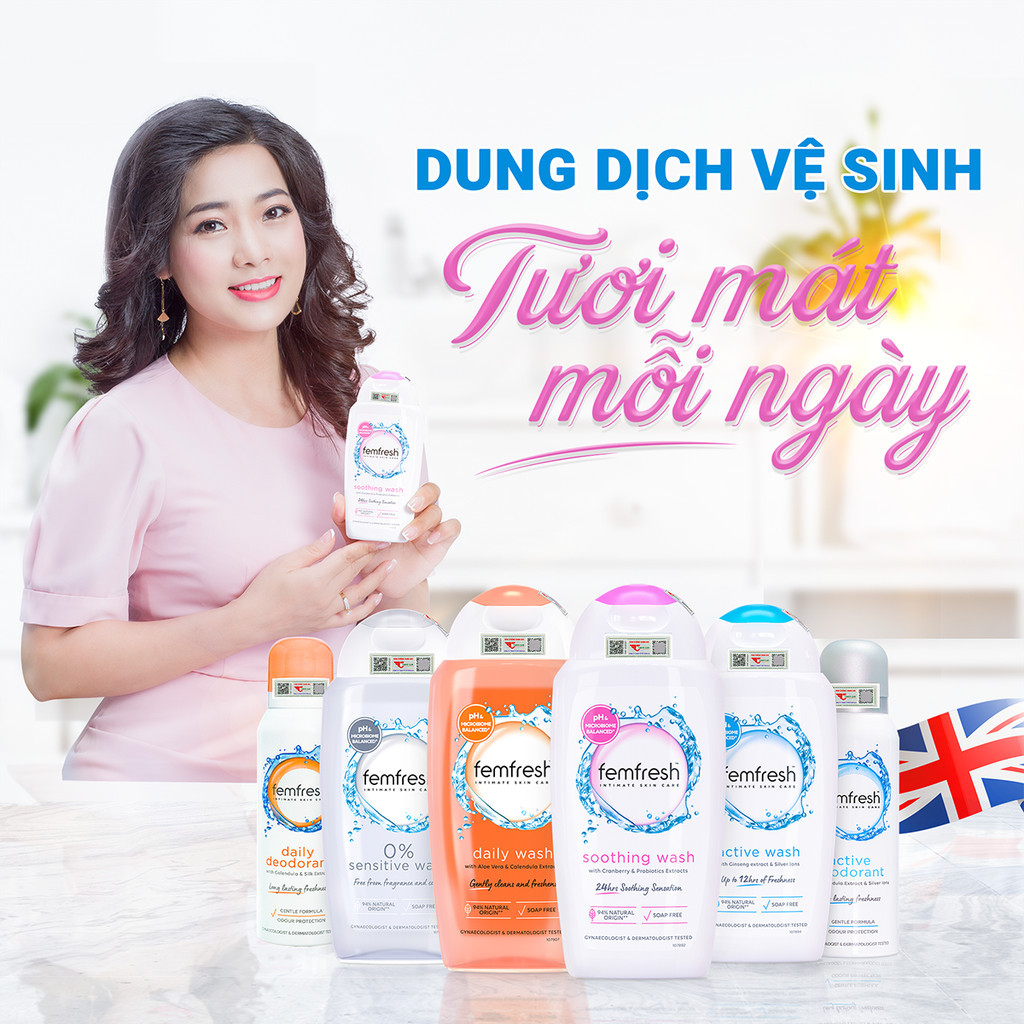 Mô tả Xịt Thơm Mát, Khử Mùi Vùng Kín Lưu Hương Suốt 24h Femfresh Deodorant Spray 125ml - 5