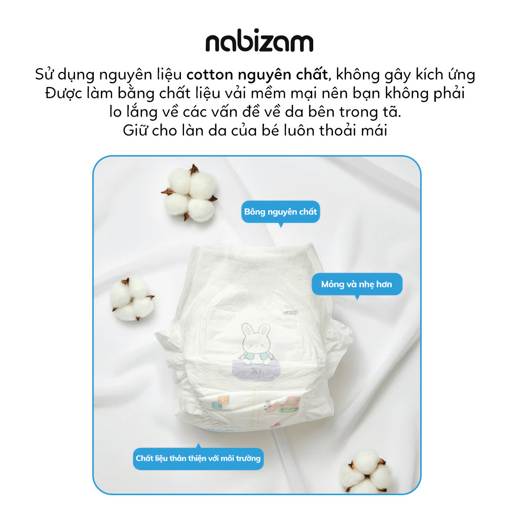 Mô tả Combo 2 Bịch Tã/Bỉm Đêm NABIZAM Signature Summer Nội Địa Hàn, Mỏng Mềm, Thoáng Khí, Siêu Thấm Hút Size L30/XL26/2XL22 - 5