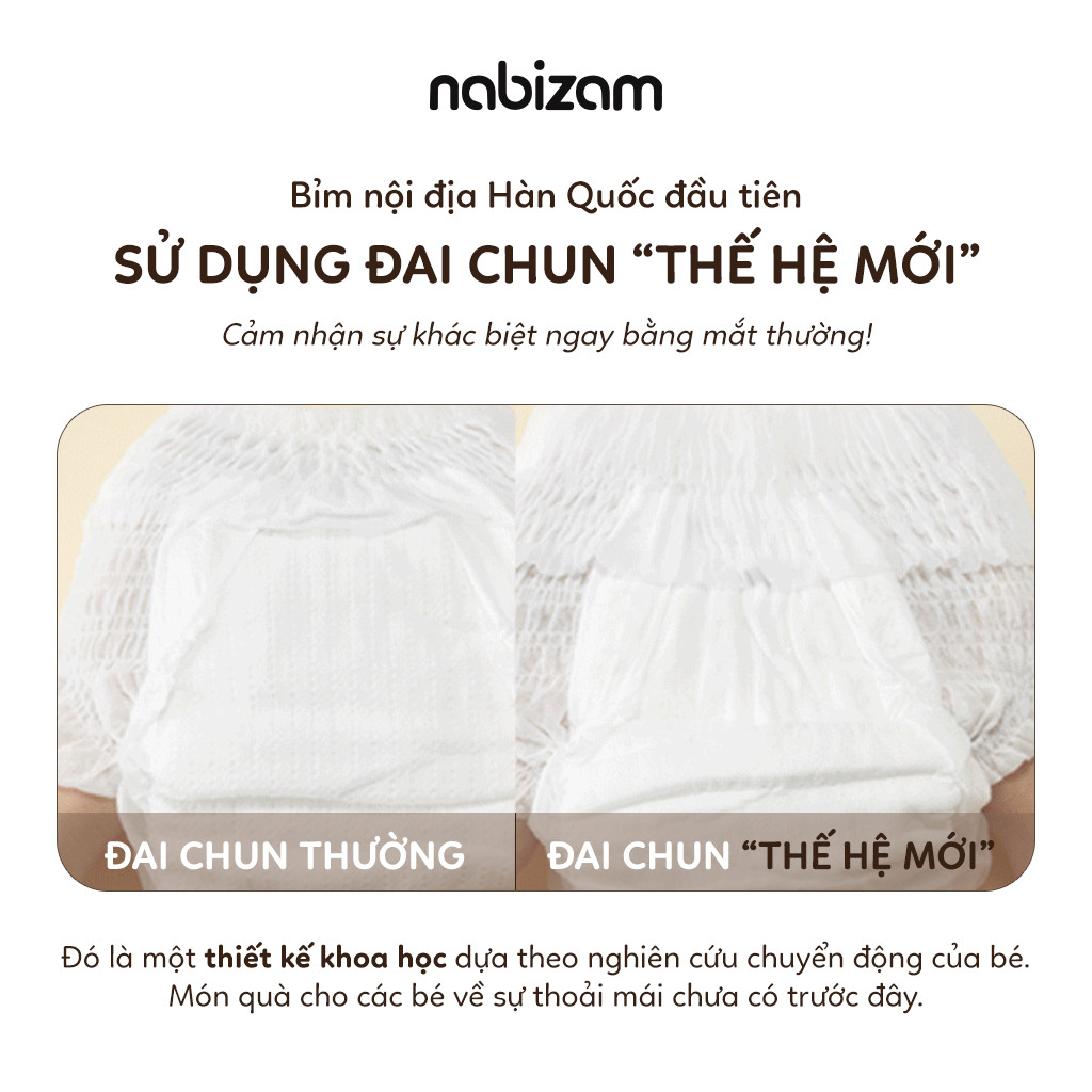 Mô tả Tã/Bỉm Đêm NABIZAM Signature Nội Địa Hàn, Mềm Mại, Siêu Thấm Hút Size L30/XL26/2XL22/3XL20 Cho Bé 8-25k - 4