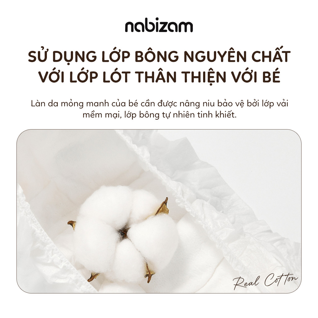 Mô tả Tã/Bỉm Đêm NABIZAM Signature Nội Địa Hàn, Mềm Mại, Siêu Thấm Hút Size L30/XL26/2XL22/3XL20 Cho Bé 8-25k - 5