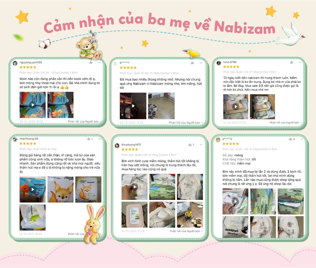 Mô tả Tã/Bỉm NABIZAM Mềm Mỏng Vượt Trội, Chống Tràn Tối Đa, Đủ Loại Kích Cỡ Cho Bé Từ 3kg Đến 25kg - 2