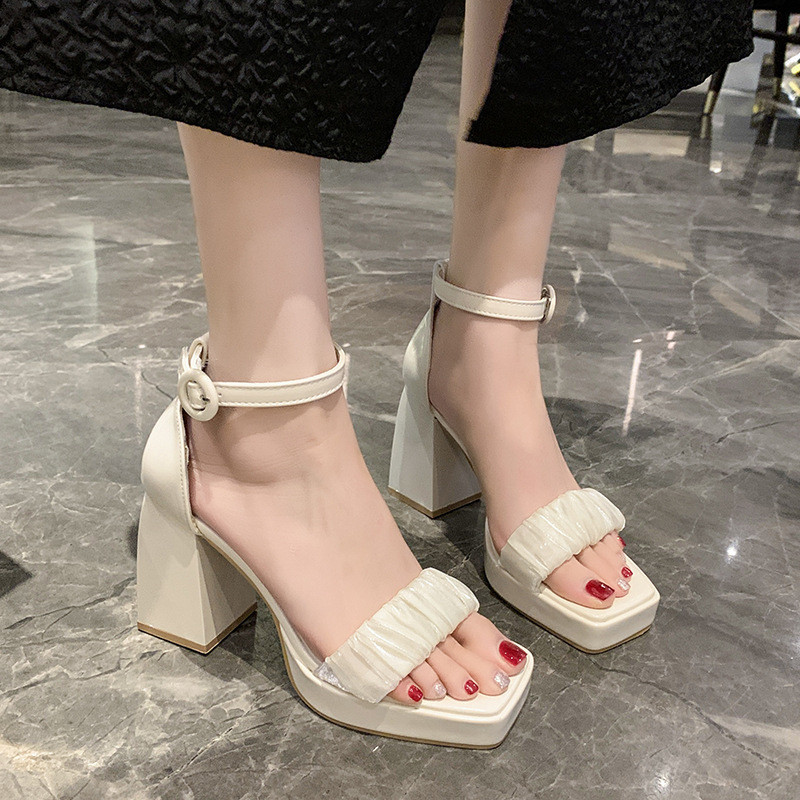 Giày cao gót nữ bít hậu form 1.5(LÙI 1SIZE) quai voan nhúncao cấp giày ...