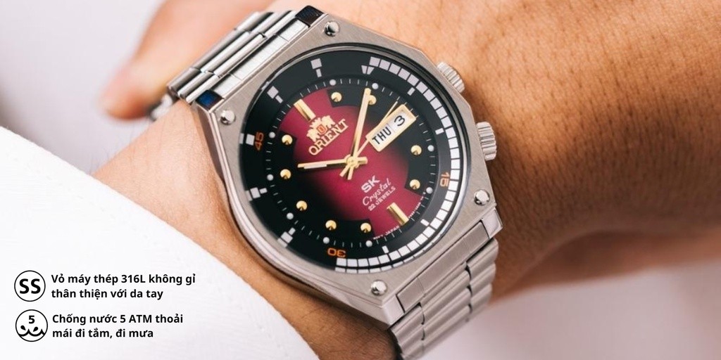 Mô tả Đồng hồ nam Orient SK Sports RA-AA0B0 máy cơ kính cường lực, chống nước dây, thép cao cấp chính hãng - 1