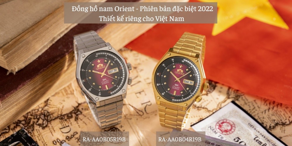 Mặt đồng hồ Orient SK Sports RA-AA0B0 cờ đỏ sao vàng