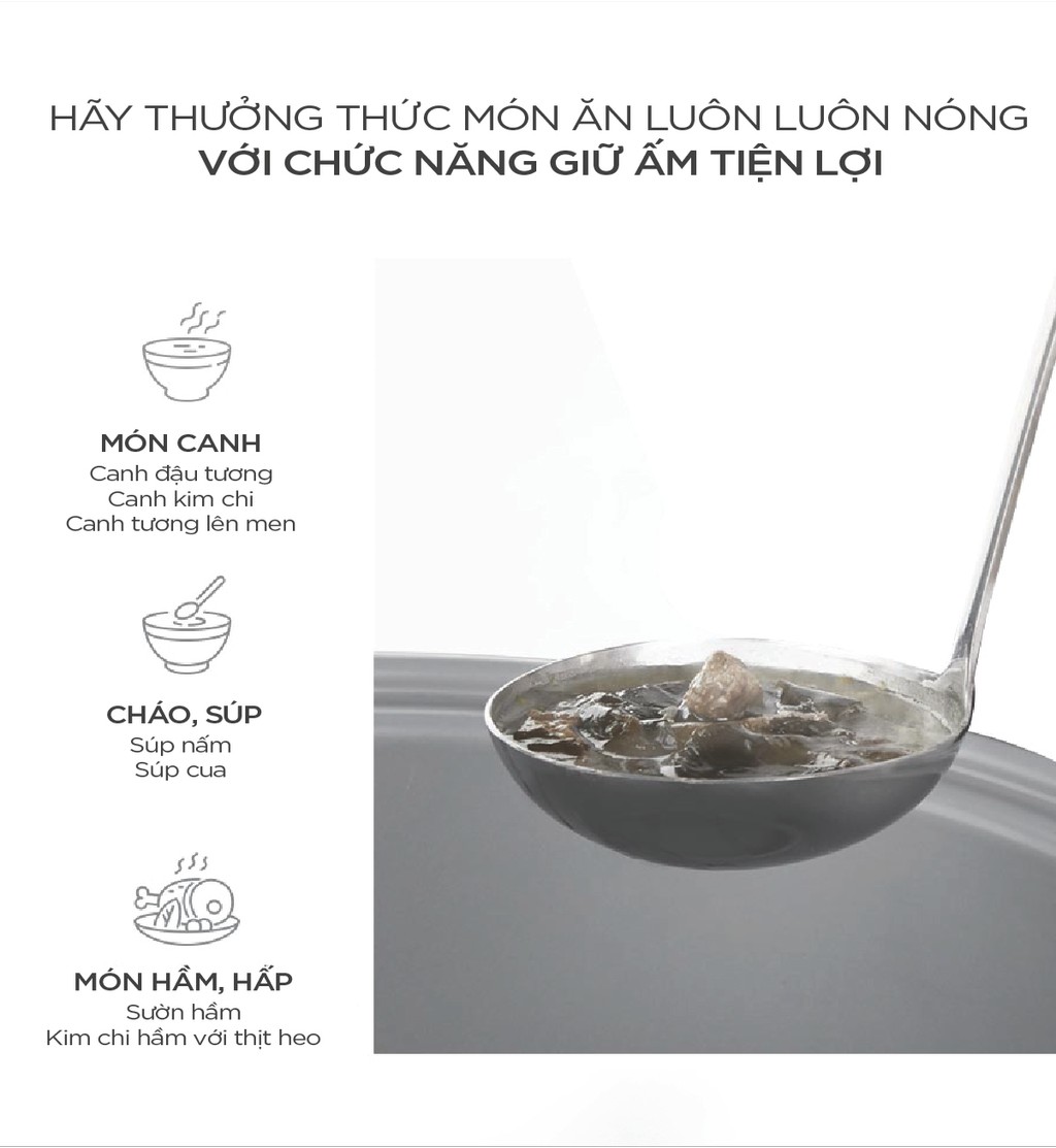 Mô tả Nồi cơm điện Cuckoo 1.8L CR-1005 Màu xám bạc - Lòng nồi chống dính - Bảo hành 2 năm -Hàng chính hãng - 3
