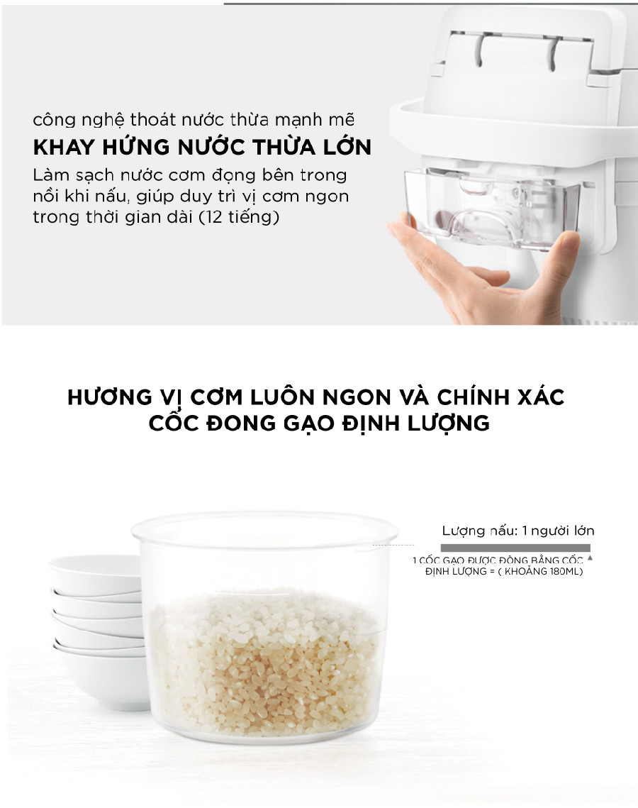 Mô tả Nồi Cơm Điện Cuckoo 1.8 lít CR-1001V - Lòng nồi chóng dính - Hàng Chính hãng- Bảo hành 2 năm - 5