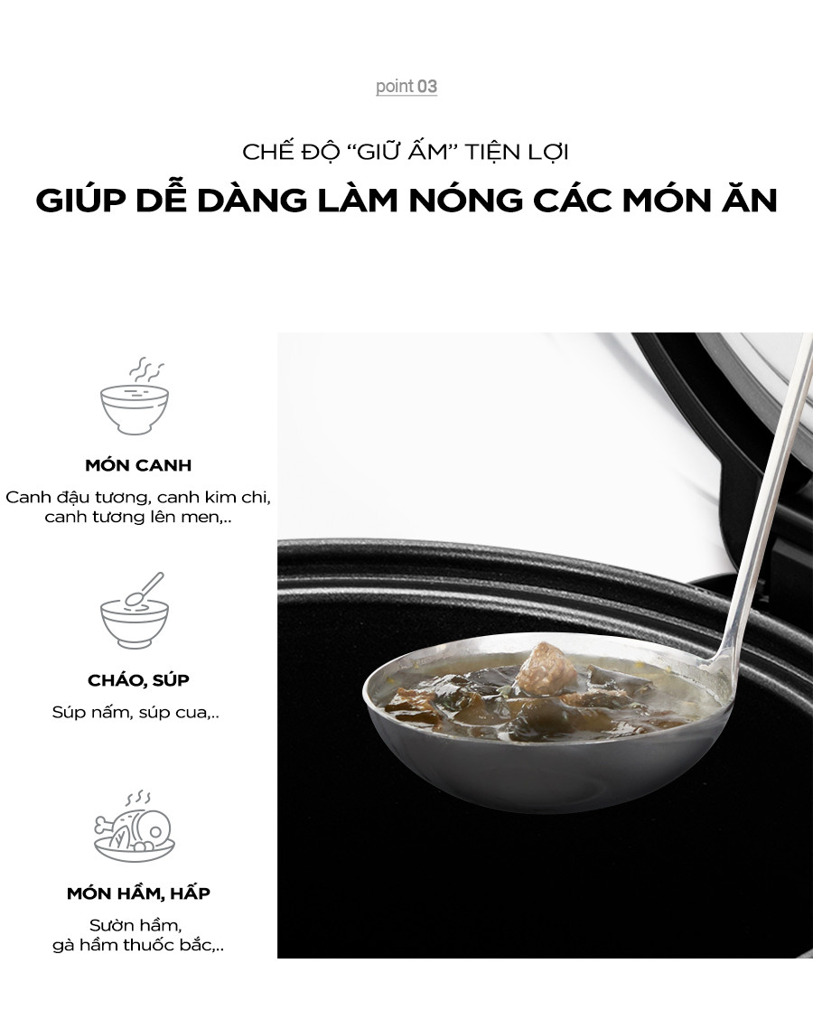 Mô tả Nồi Cơm Điện Cuckoo 3 lít CR-1755- Lòng nồi chống dính- Hàng chính hãng- Bảo hành 2 năm - 6