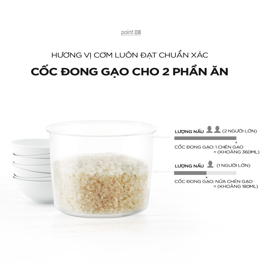 Mô tả Nồi Cơm Điện Cuckoo 3 lít CR-1755- Lòng nồi chống dính- Hàng chính hãng- Bảo hành 2 năm - 10