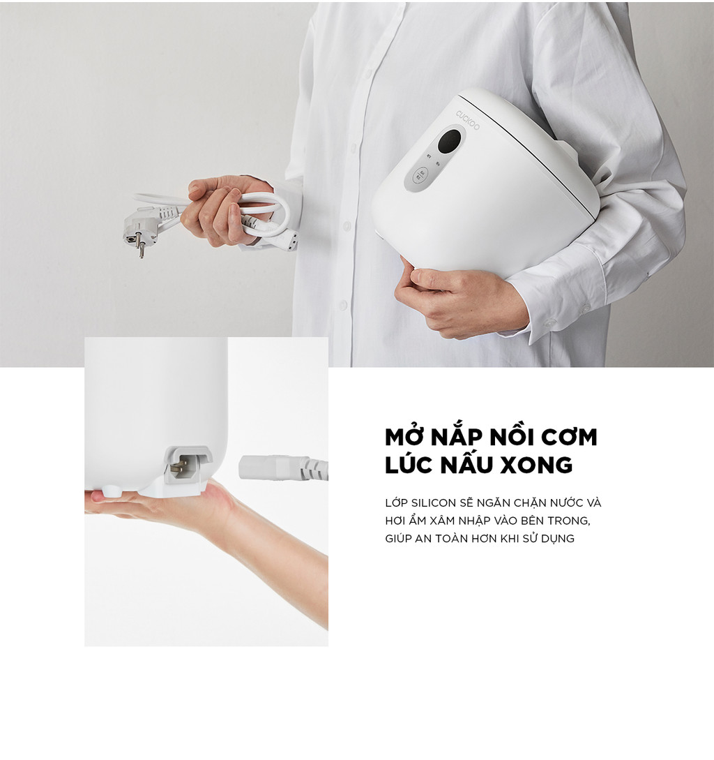 Mô tả Nồi cơm điện Mini Cuckoo 0.36L CR-0255MW - Lòng nồi chống dính - Hàng chính hãng - 8