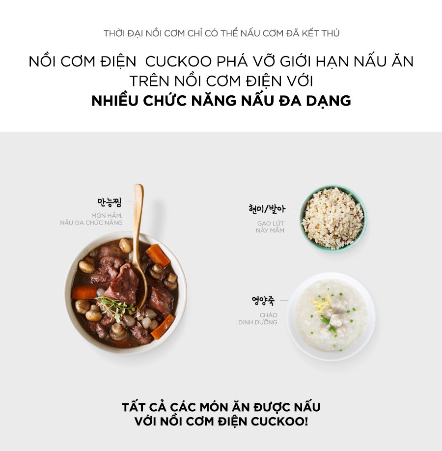 Mô tả Nồi cơm điện tử áp suất cao tần Cuckoo 1.8 lít CRP-HUS1000F màu đỏ- lòng nồi chống dính cao cấp phủ Xwall Black shine - 2