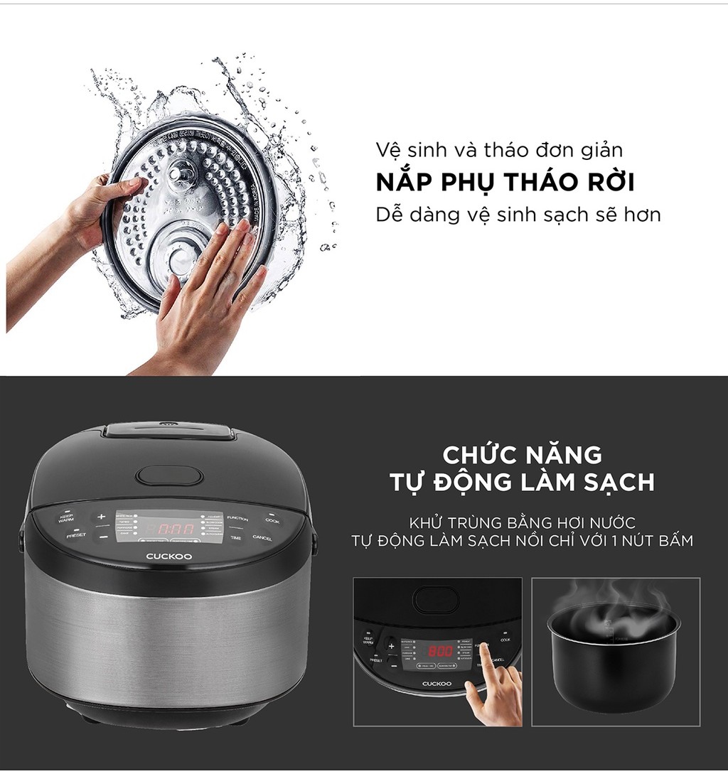 Mô tả Nồi cơm điện tử Cuckoo 1.08L CR-0680F đa chức năng, thiết kế hiện đại - Bảo hành 2 năm - Hàng chính hãng Cuckoo - 8