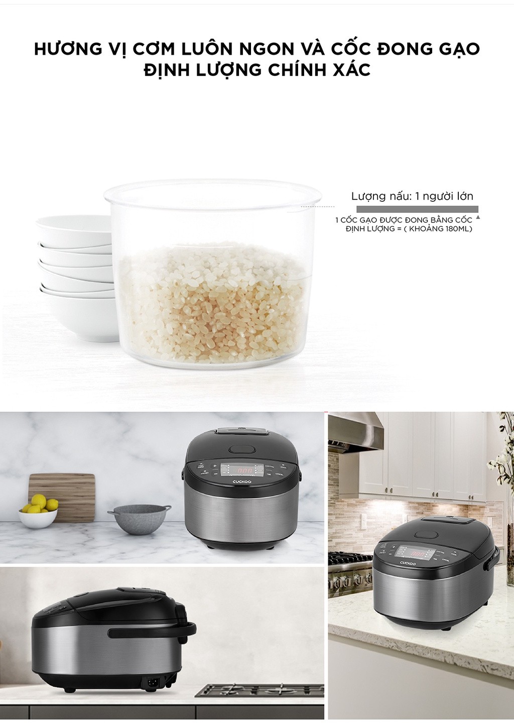 Mô tả Nồi cơm điện tử Cuckoo 1.08L CR-0680F đa chức năng, thiết kế hiện đại - Bảo hành 2 năm - Hàng chính hãng Cuckoo - 9