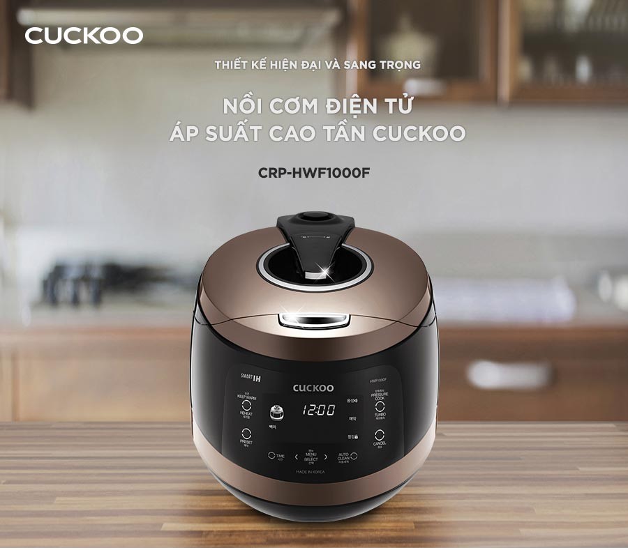 Mô tả Nồi cơm áp suất cao tần Cuckoo 1.8L CRP-HWF1000F thiết kế sang trọng - Bảo hành 2 năm - 1
