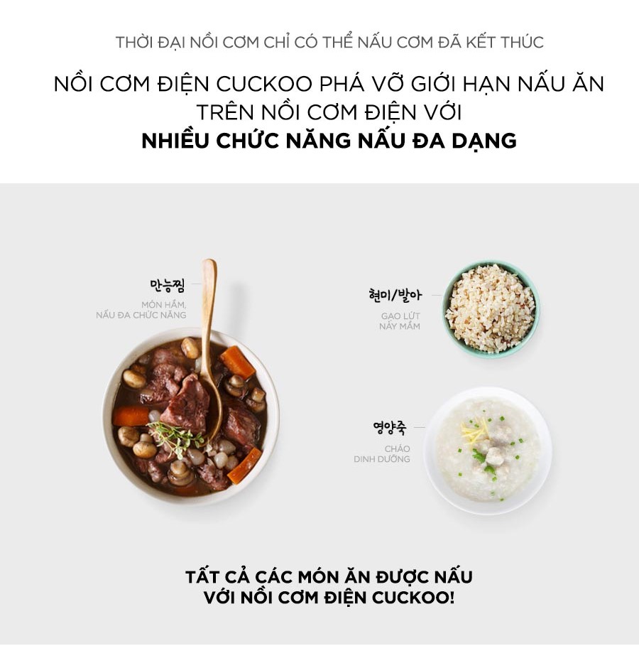 Mô tả Nồi cơm áp suất cao tần Cuckoo 1.8L CRP-HWF1000F thiết kế sang trọng - Bảo hành 2 năm - 2