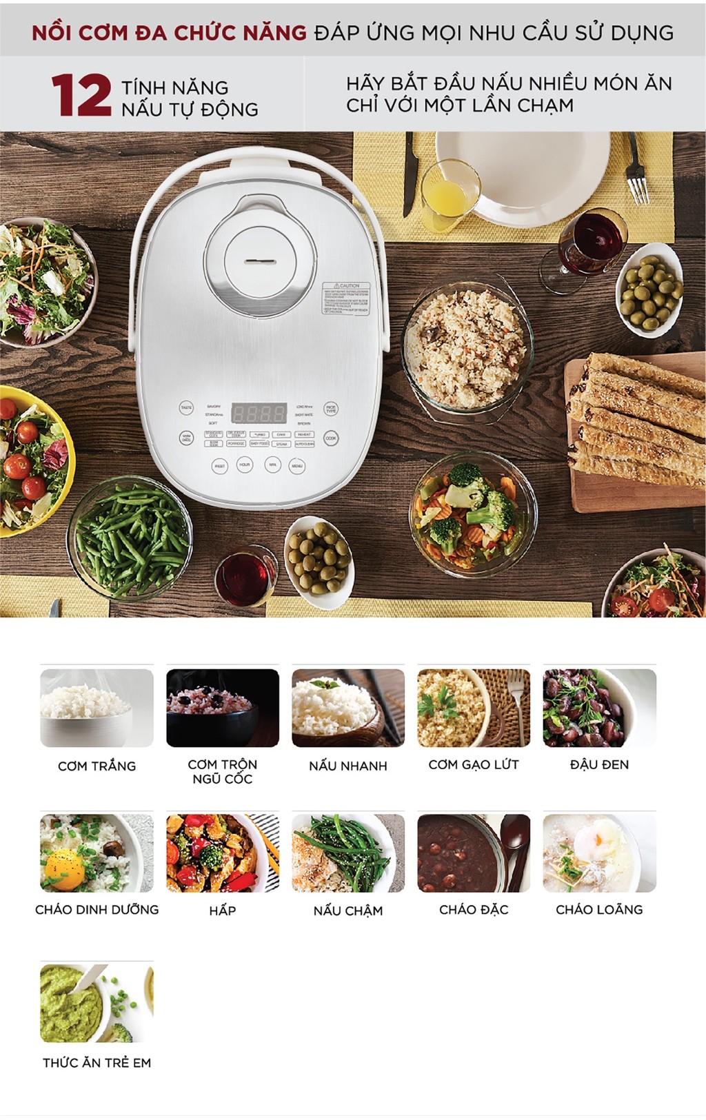Mô tả Nồi cơm điện tử Cuckoo 1.08L CR-0690F nhiều chế độ nấu,- Bảo hành 2 năm - 4