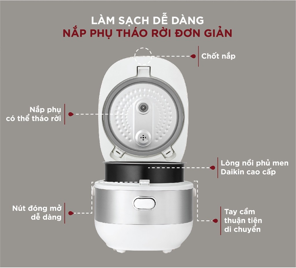 Mô tả Nồi cơm điện tử Cuckoo 1.08L CR-0690F nhiều chế độ nấu,- Bảo hành 2 năm - 6