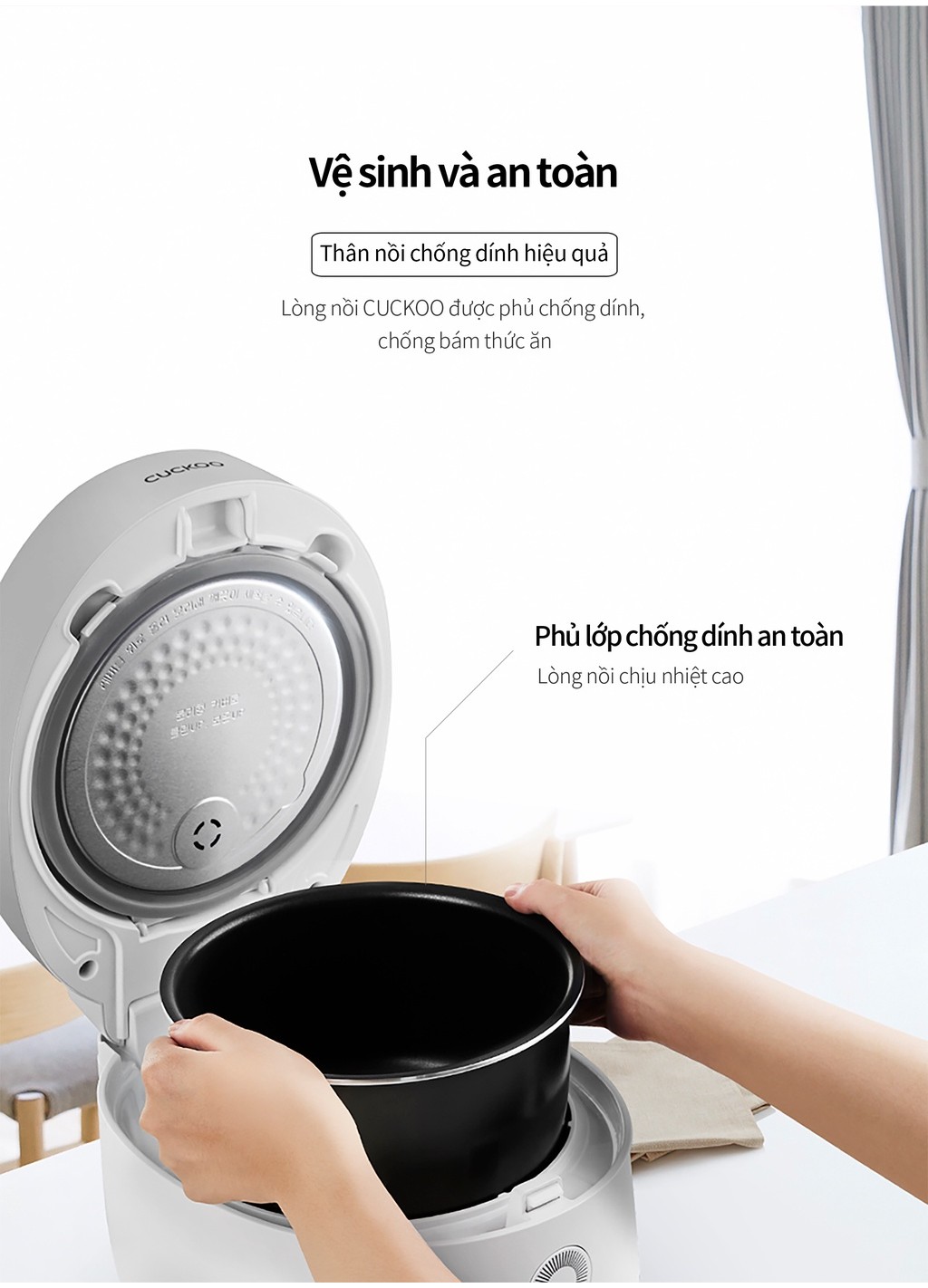 Mô tả Nồi cơm điện tử CUCKOO CR-0675F phiên bản quốc tế 1,08 lít- Lòng nồi chống dính - Hàng chính hãng - 9