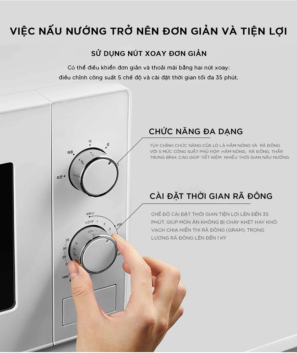 Mô tả Lò vi sóng Cuckoo 20 lít CMW-A201D - Hàng chính hãng - Chất lượng Hàn Quốc - 4