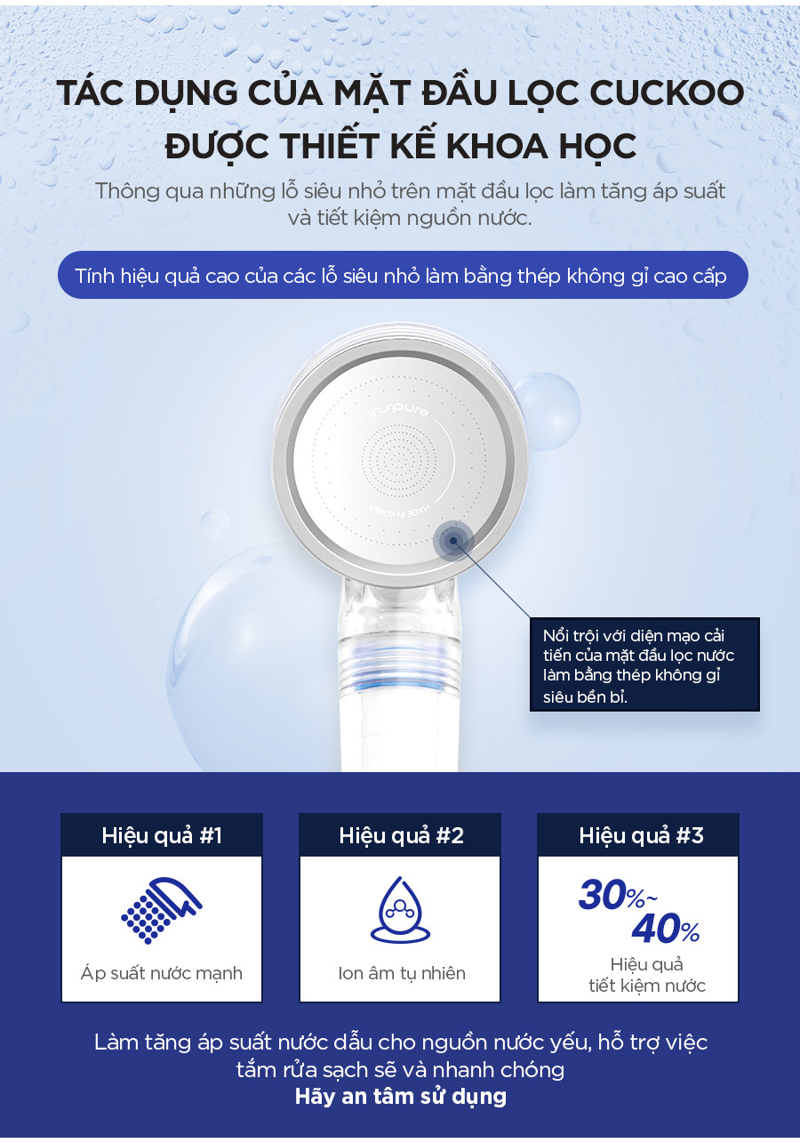 Mô tả Bộ lọc nước vòi sen CUCKOO CWC-BB001C - Hàng chính hãng - Không gắn được phụ kiện lõi lọc Clo và Vitamin C - 4
