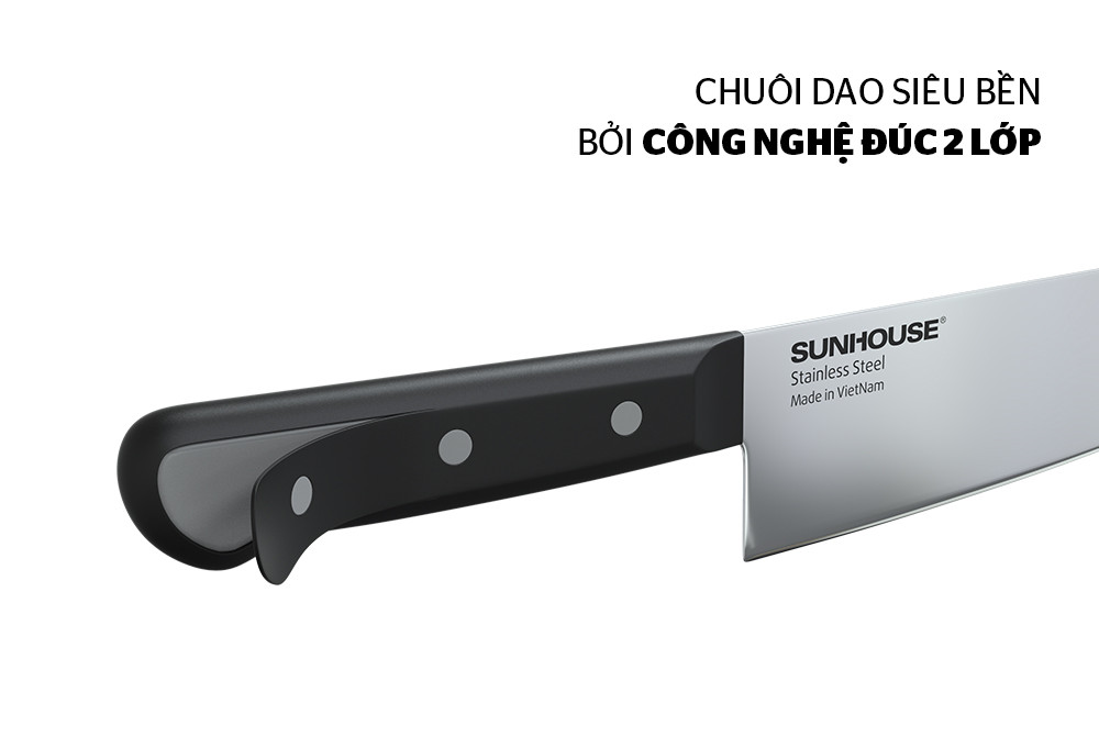 Mô tả Dao làm bếp đa năng Sunhouse KS-KN165KS - Chất liệu thép SUS420J2 không gỉ - Công nghệ mài đơn - Hàng chính hãng - 2