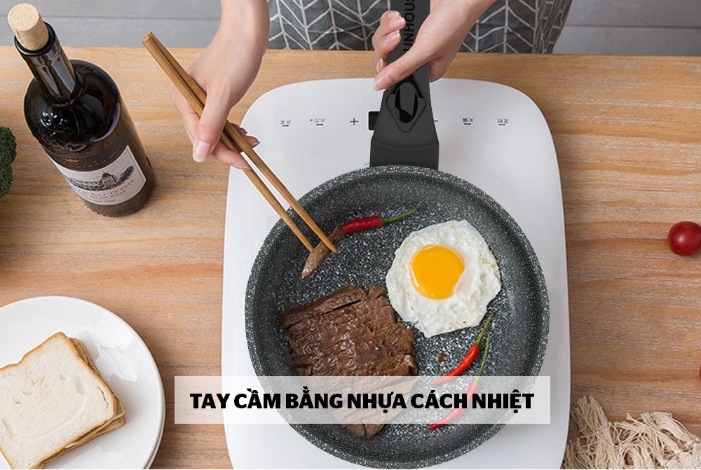 Mô tả Chảo Đá Chống Dính KHÔNG TỪ SUNHOUSE Size 24-30cm SBD 24-30 - 2