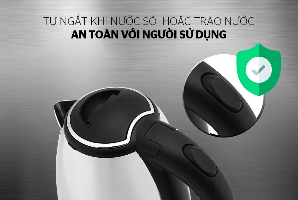 Mô tả Ấm siêu tốc Inox 1.8L SUNHOUSE Happy Time HTD1088 - 4