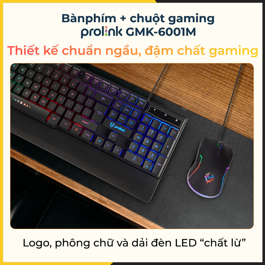 Mô tả Bộ Bàn Phím Kèm Chuột Gaming Prolink GMK-6001M - CHÍNH HÃNG STORE - 1