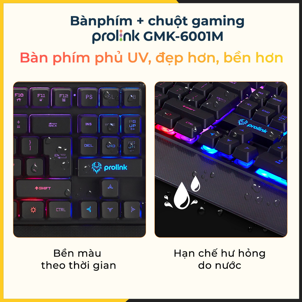 Mô tả Bộ Bàn Phím Kèm Chuột Gaming Prolink GMK-6001M - CHÍNH HÃNG STORE - 2