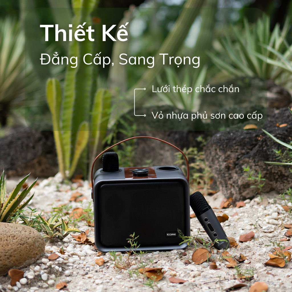 Mô tả Bộ Loa Karaoke Bluetooth iCore ISM09 Kèm 02 Micro - CHÍNH HÃNG STORE - 1