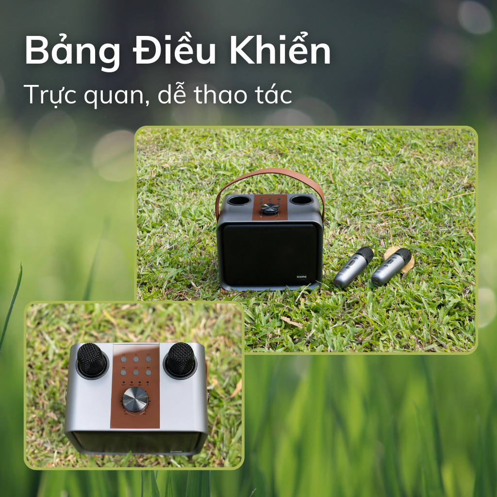 Mô tả Bộ Loa Karaoke Bluetooth iCore ISM09 Kèm 02 Micro - CHÍNH HÃNG STORE - 3