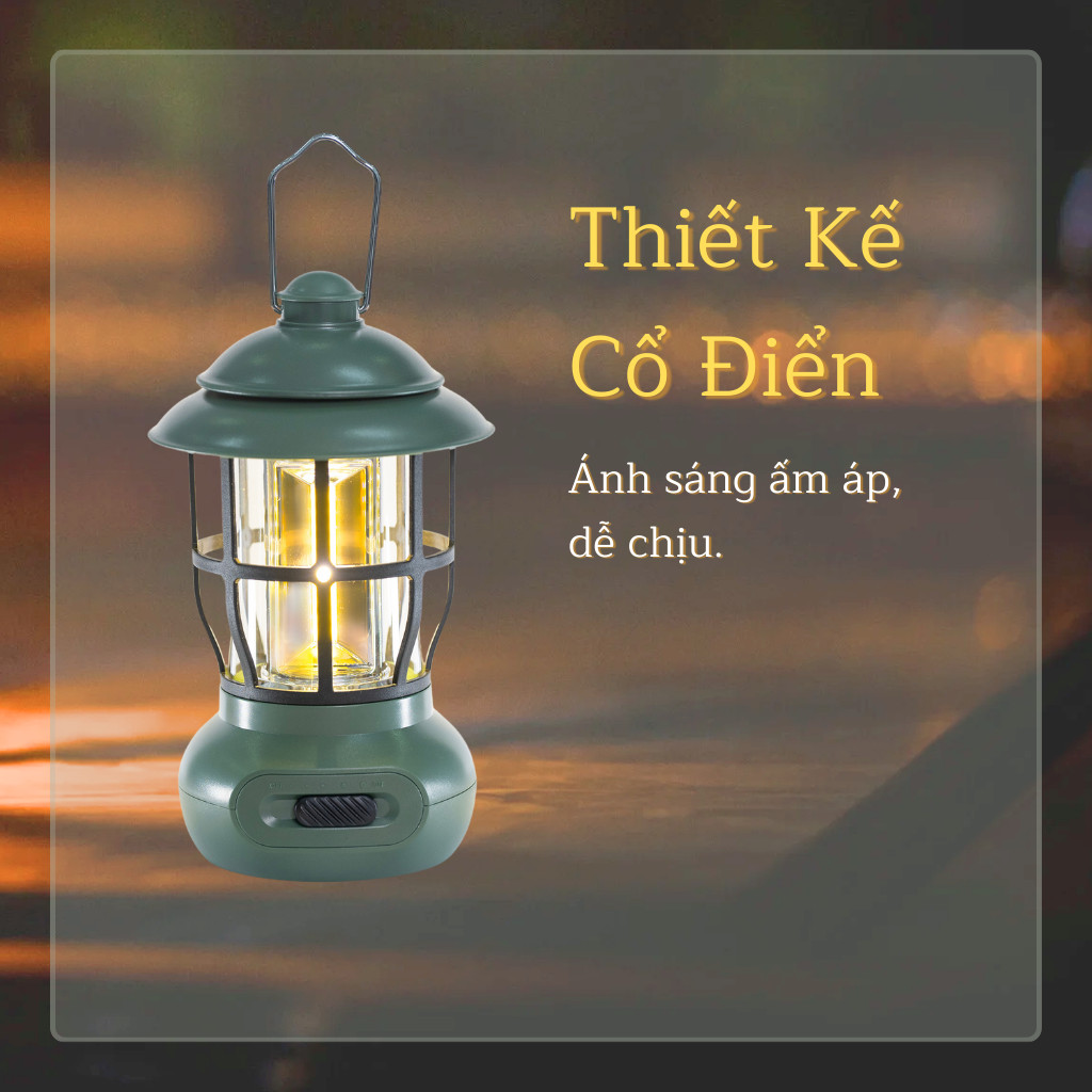 Mô tả Đèn Đa Năng cắm trại iCore MPL99 Kiểu Cổ Điển pin sạc USB dung lượng 1200mAh - Hàng chính hãng - 2