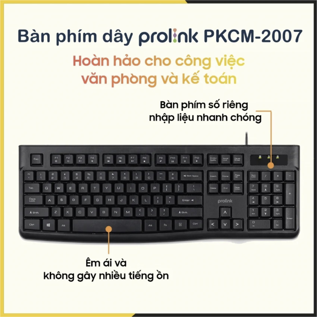 Mô tả Bàn Phím Có Dây Prolink PKCM-2007 - CHÍNH HÃNG STORE - 2