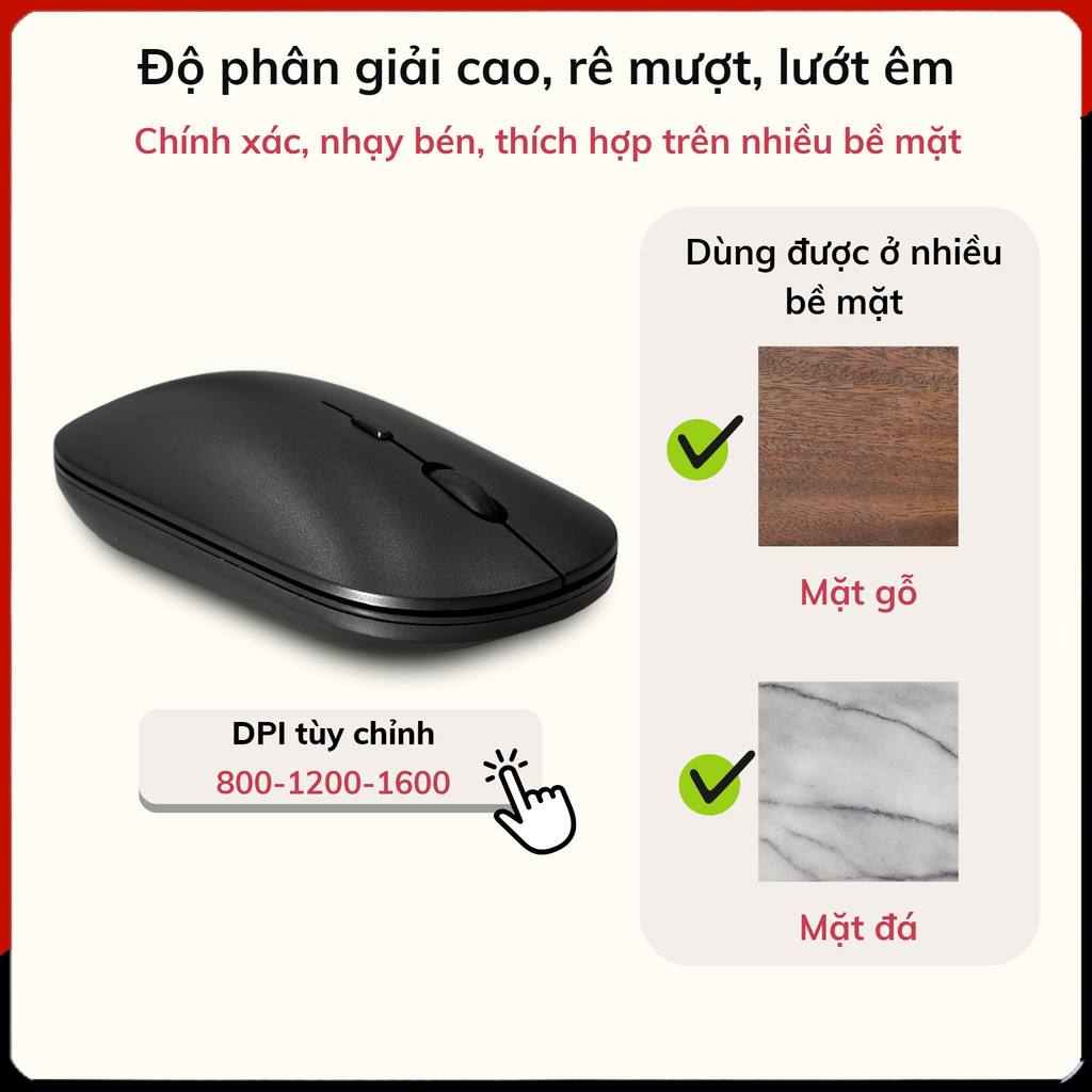 Mô tả Chuột Không Dây iCore IM02, Kết Nối USB Phạm Vi 10m, Độ Phân Giải Cao 1600DPI - CHÍNH HÃNG STORE - 3