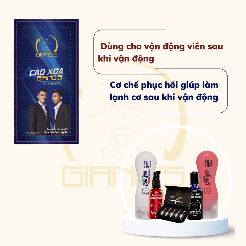 Mô tả Hộp 10 gói serum xoa bóp Quốc Cơ Quốc Nghiệp - Làm nóng và phục hồi cơ dùng trong thể dục thể thao - 1