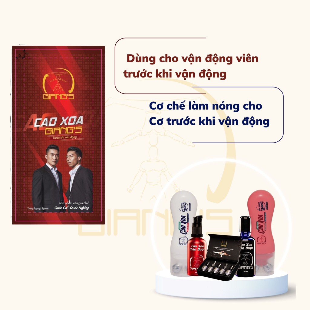Mô tả Hộp 10 gói serum xoa bóp Quốc Cơ Quốc Nghiệp - Làm nóng và phục hồi cơ dùng trong thể dục thể thao - 2