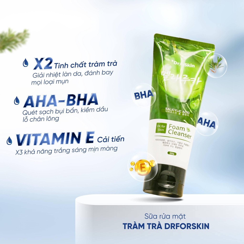Sữa rửa mặt nam tràm trà 30Shine Dr.FORSKIN dành cho da mụn, da dầu, dưỡng  ẩm trắng da | Shopee Việt Nam