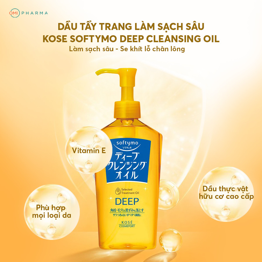 Dầu Tẩy Trang Kose Làm Sạch Sâu Softymo Deep Cleansing Oil (230ml)