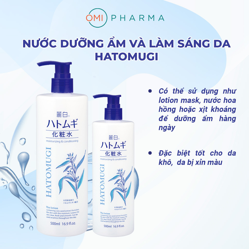 Mô tả Nước Dưỡng Ẩm/ Lotion Làm Sáng Da Reihaku Hatomugi Lotion Nhật Bản (500ml) - 1