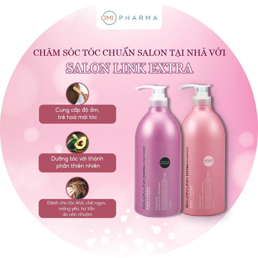 Mô tả Bộ Dầu Gội Xả Siêu Dưỡng & Phục Hồi Tóc Salon Link Repair & Protect Extra (1000ml/Chai) - 1