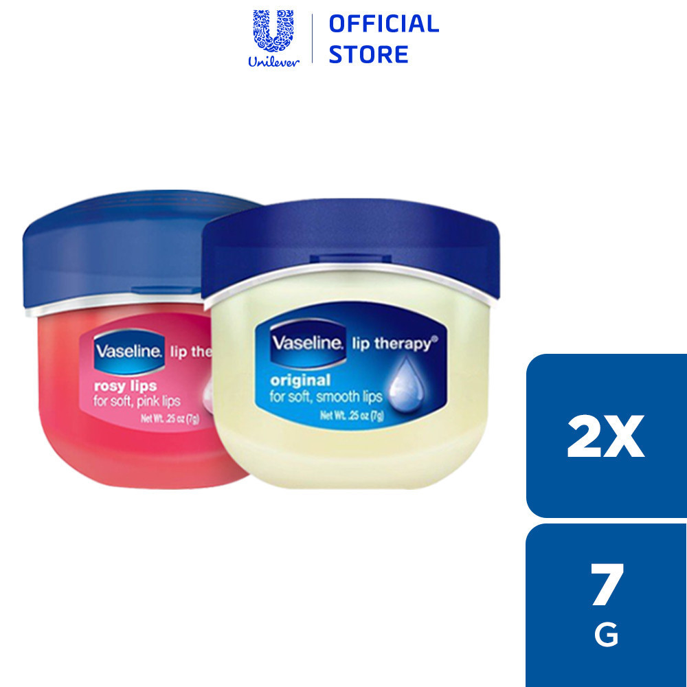 Mô tả Bộ 2 sáp dưỡng môi Vaseline Lips Care dạng hũ 7g: Hồng Xinh và Mềm Mịn (7gx2) - 1