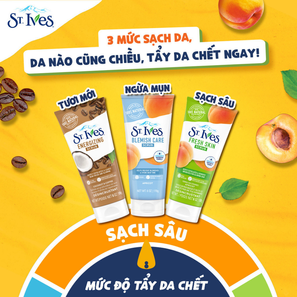 Mô tả Sữa rửa mặt tẩy tế bào da chết St.Ives 170g (tuỳ chọn mùi) - 3