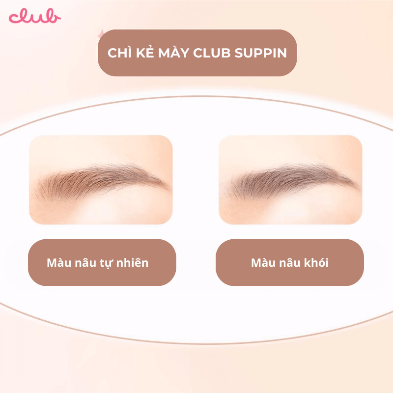 Mô tả Chì Kẻ Mày Màu Nâu Khói 3 In 1 Club Suppin Nhật Bản - 2