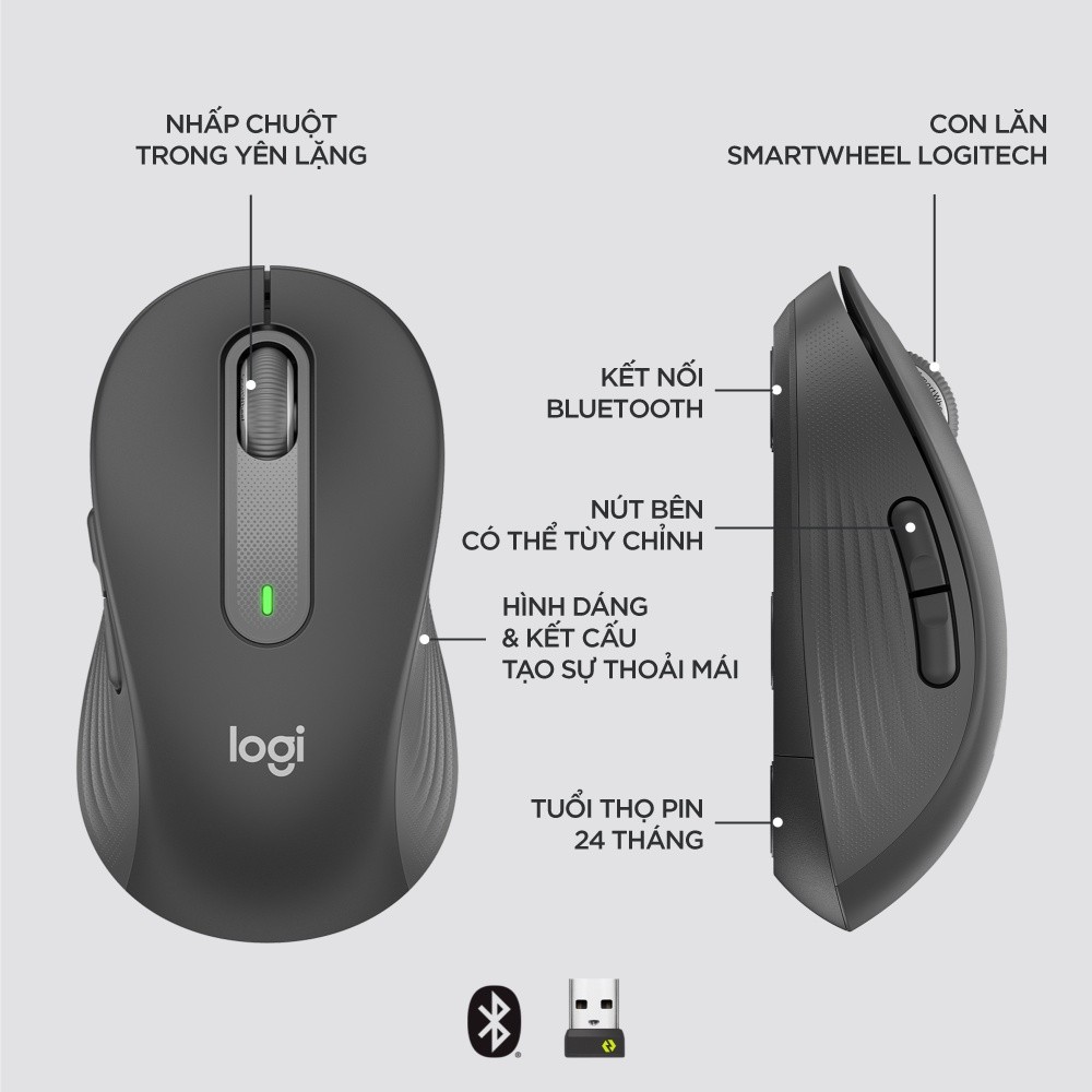 Mô tả Chuột không dây Logitech M650 / M650L Signature - Hàng chính hãng - BH 24 tháng - 1