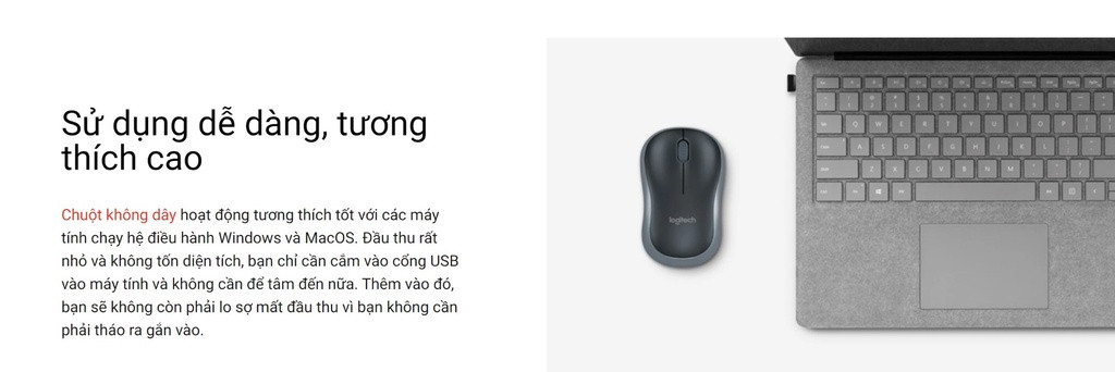 Mô tả Chuột không dây Logitech B175 - Chính hãng BH 12 tháng - 1